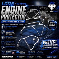STONEPRO LC135 V1 TO V8 LCV8  Side Engine Protector Engine Guard Cover Stainless Steel Frame Bracket