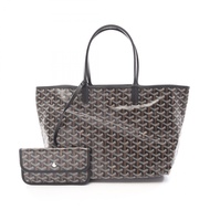 【二手】Goyard GOYARD Louis PM 手提包，黑/ブラウン/白，PVC塗層帆布，皮革，女士，二手