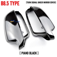 Xuming ซ้ายขวา Gloss Bright สีดำกระจกมองหลังกระจกฝาครอบสำหรับ Audi A4 B8.5 S4 2011-2016 A3 8P 2010-2