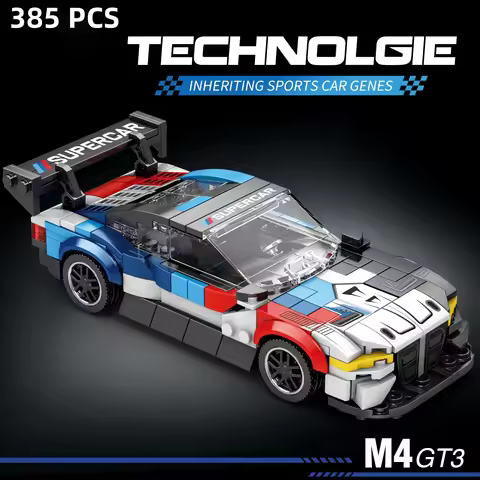 M4 GT3 Race Car Building Blocks Set, Collectible Display Model Cars Set to Build, Cool Model Sports