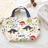 防潑水手提便當袋 束口袋 小學生便當袋 恐龍世界款