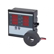 220V Digital Ammeter with 3 External Current Transformers for 3 Phase Monitoring