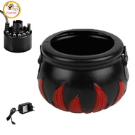 Halloween Mist Maker Fogger Witch Cauldron Fog Maker With Color Changing 12LED Light For Halloween P