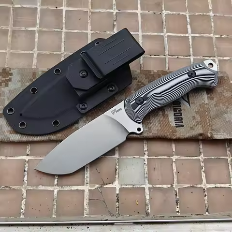 DICORIA 60 HRC D2 Steel DK11 Fixed Blade Knife G10 Handle Tactical Hunting Straight Knives Camping S