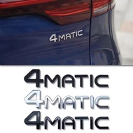 For Mercedes EQB EQE EQS EQC 4MATIC Logo Rear Boot Trunk Badge Sticker Car Decals Chrome Black ABS A