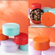 ☆Biscuit Packing Box Cookies Circle and Creative Small Tin Candy Tin Tin Tin Box Storage Box Box★ IewU