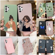 Case For Samsung Galaxy A32 4G Luxury Fashion Silicon Protective Case Sweet Girls Butterfly Heart Avocado Cartoon Cover Samsung A 32 4G