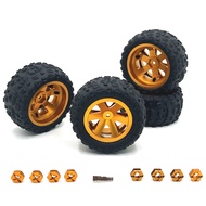 4ชิ้นล้อยาง RC ศูนย์กลางหกเหลี่ยม86มม. 12มม. สำหรับ1/12 1/14 Rlaarlo Hyper GO MJX 14209 14303 WLtoys