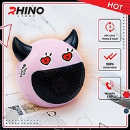 Máy sưởi ấm mùa đông mini Rhino W201 - quạt sưởi tiểu quỷ để bàn văn phòng, kèm bộ sticker cảm xúc t