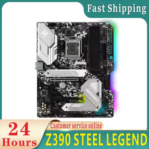 Original packaging Z390 STEEL LEGEND ATX LGA1151 4x DDR4 128G SATA3 6Gb/s 2x M.2 NVMe in use
