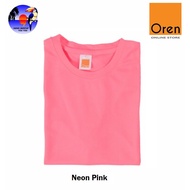 Original OREN SPORT Round Neck Jersey - Unisex ~Neon Pink QD04