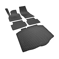 Tailor-made boot liner and rubber floor mats suitable for Seat Ibiza from 2017 + belt protector