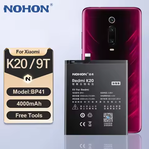 NOHON BP41 BP40 BM58 BM59 BM53 Battery for Xiaomi Mi 9T Pro 10T 11T 12T 13T Batteries For Redmi K20 