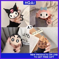 HQAi A7 Earphone Case Soft Silicone For Full Cover Protector Headphone Cases Cartoon Cute Pattern