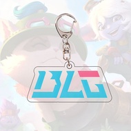LOL League of Legends Team BLG T1 EDG RNG FPX IG Unique Keychain Student Schoolbag Pendant 5030206#.