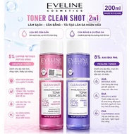 [Genuine] Eveline Clean Shot Toner 2in1 200ml - 1 Bottle