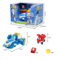 Super Wings Mini World Aircraft Playset 10Pcs Super Wings Mini World เครื่องบิน Playset ชุดหนังสติ๊ก