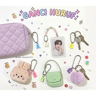 GANTUNGAN Bag Hanger Keychain Letter Hanger Letter Keychain Bagcharm KeychainKeychain (RANDOM Color)