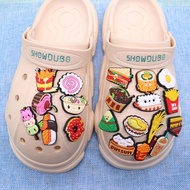 Cartoon Egg Cake Jibbitz Food Jibits Crocs Charm Pin Dumpling Shoe Charms Donut Sandwich Croc Jibbits for Women Shoes Accessories Decoration