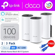 TP-Link Deco M4 (2-Pack / 3-Pack) AC1200 Whole Home Mesh 2.4Ghz+5Ghz WiFi Router System