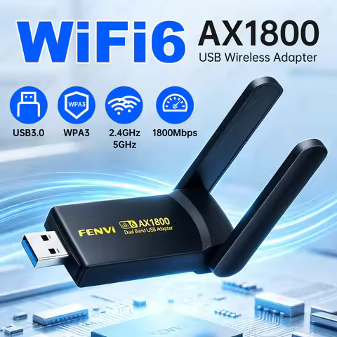 WiFi 6 AX1800 USB3.0 Adapter Dual Band 2.4G/5Ghz Wireless WiFi Dongle Network Card WiFi6 USB Receive