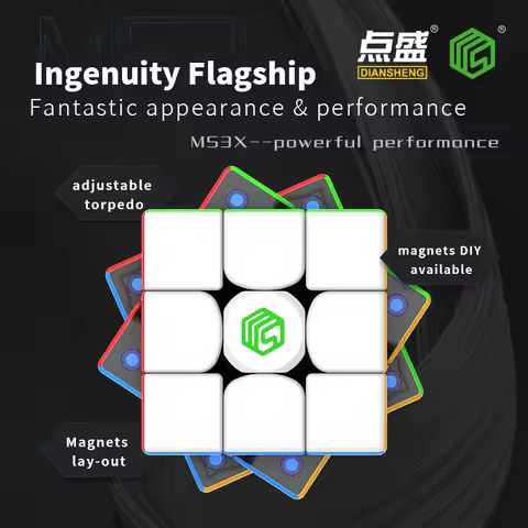 [ECube] DianSheng MScube MS3X 3x3x3 2022 New Flagship Magnetic Speed Cube Professional,Anti-Stress T