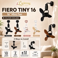 DEKA Fiero VIVI 16"/ TINY 16"/ MDC168 DC Motor 3 Blade Remote Control 120° Swing Ceiling Wall Corner