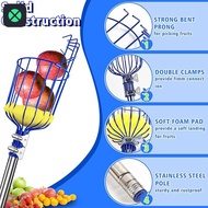 1F Height Adjustable Multifunction Fruit Picker net Basket Tool Easy Safe Work plucker catcher Garde