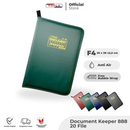HIJAU MERAH Topla Document Keeper contains 20 Files, Zippered Document Folders, Folio Folders, Diplo