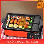 Great Mall Portable Stone Grill Plate Steak BBQ Picnic Stove Bekas Pemanggang Dapur Gas Mini Berkela