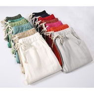 Pants 13COLOURS KOREA Women Linen Loose Soft  Long