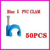◸ ◫ ☸ PVC Clamp Pipe Fitting Hose Orange Blue White