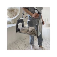 Portable pet carrier for cats, transparent crossbody bag, cat space capsule carrier, breathable pet 