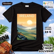 IRLANDIA 4-Piece SOUVENIR T-Shirt ASEAN COUNTRYTAG IRELAND COTTON 24S SOUVENIR PREMIUM GIFT
