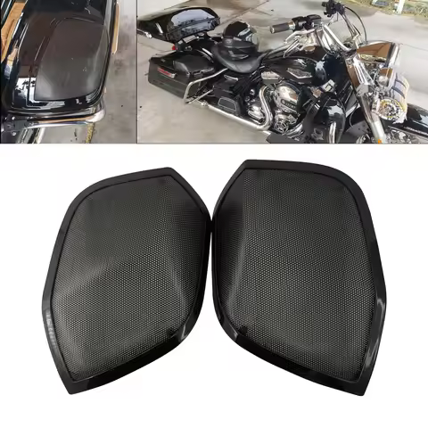 5"x7" Saddlebag Lid Speaker Grills Cover For Harley Touring Road Street Electra Glide CVO Road King 