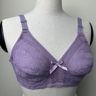 Full Cup Bra Women Cup B/C #34~50 Wireless Bra Cotton Soft 3 Hooks / Baju Dalam Wanita Nipis Bra Tan