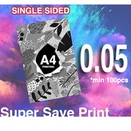 A4 SINGLE SIDED B&W Express Printing Service | Photocopy | Ebook | Notes | Exams paper | Booklet