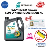 100% Genuine Petronas Syntium 800 10W-40 Semi Synthetic Engine Oil (4L) Minyak Hitam Enjin Original 