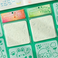 8pcs Kawaii Sanrio Drawing Template Ruler Art Painting Materials Stencil for Painting Photo Album Scrapbooking Kids School Supply