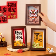 2026Year of the Horse New Year Ornament Spring Festival Calligraphy Frame Display Entrance Tabletop 