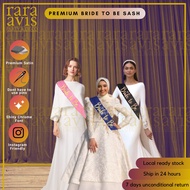 Bride To Be Sash Pink / Blue / Black Bridal Sash Selempang Pengantin Bachelorette Party Henna Night 