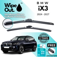 [PREMIER] WipeOut UltraBeam Silicone EcoRefill-Technology Wiper BMW iX3 2024 - 2027 (Front Set)