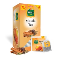 Vital Masala 25 Tea Bags, Black Tea Blend with Cinnamon, Star Anise, Fennel, Black Clove