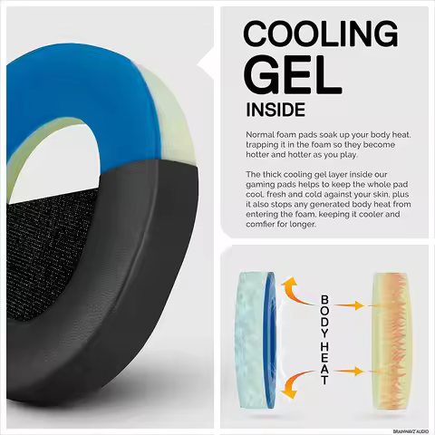 Cooling Gel Replacement Ear Pads Cushions for Steelseries Arctis 1/3/5/7/7X/9/9X/pro Xbox Wireless H