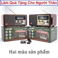 Đài Radio FM NSS NS 8093BT Vỏ Gỗ Kiểu Dáng Cổ Điển - Loa Bluetooth NS-8093BT Hỗ Trợ USB Thẻ nhớ Chạy