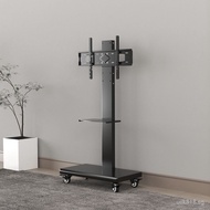 Wheeled No-Drill Hanging Rack Universal TV Horizontal Vertical Screen Rotating Floor Stand TV Cart M