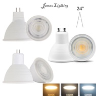 Jmax สปอตไลท์หลอดไฟ LED หรี่แสงได้ MR16 GU10 GU5.3 COB 220V สปอตไลท์24องศาสำหรับโคมไฟตั้งโต๊ะเย็น/อุ