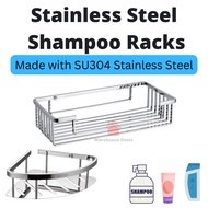 Stainless Steel Corner Basket Rack for Bathroom / Shampoo Basket Rack Corner Shelf