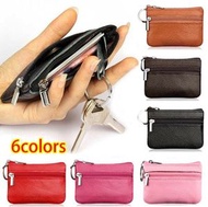 黑色 牛皮散紙包 真皮零錢包 牛皮小零錢包 創意韓版拉鍊鑰匙包 迷你牛皮小錢包 硬幣散紙包 卡片套 八達通套 鎖匙包 錢包