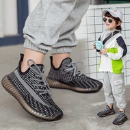 Children's fashion flying woven coconut shoes boys and girls' jelly bottom breathable sports shoes baby shoes